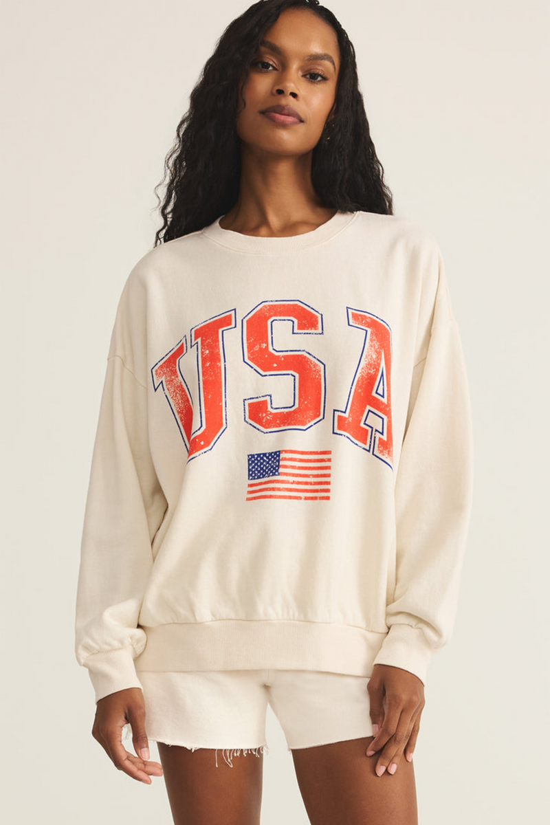 Light Gray Flag Sunday Sweatshirt Sweatshirt