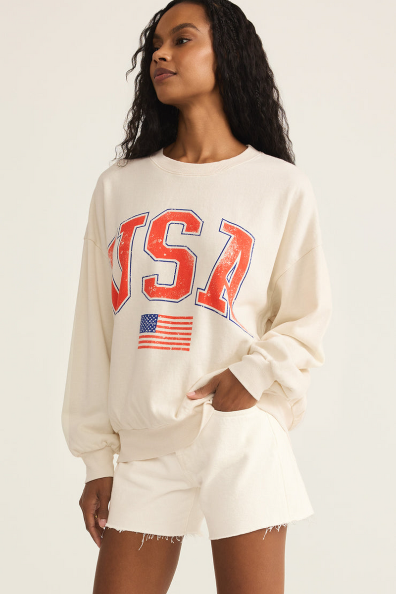 Antique White Flag Sunday Sweatshirt Sweatshirt