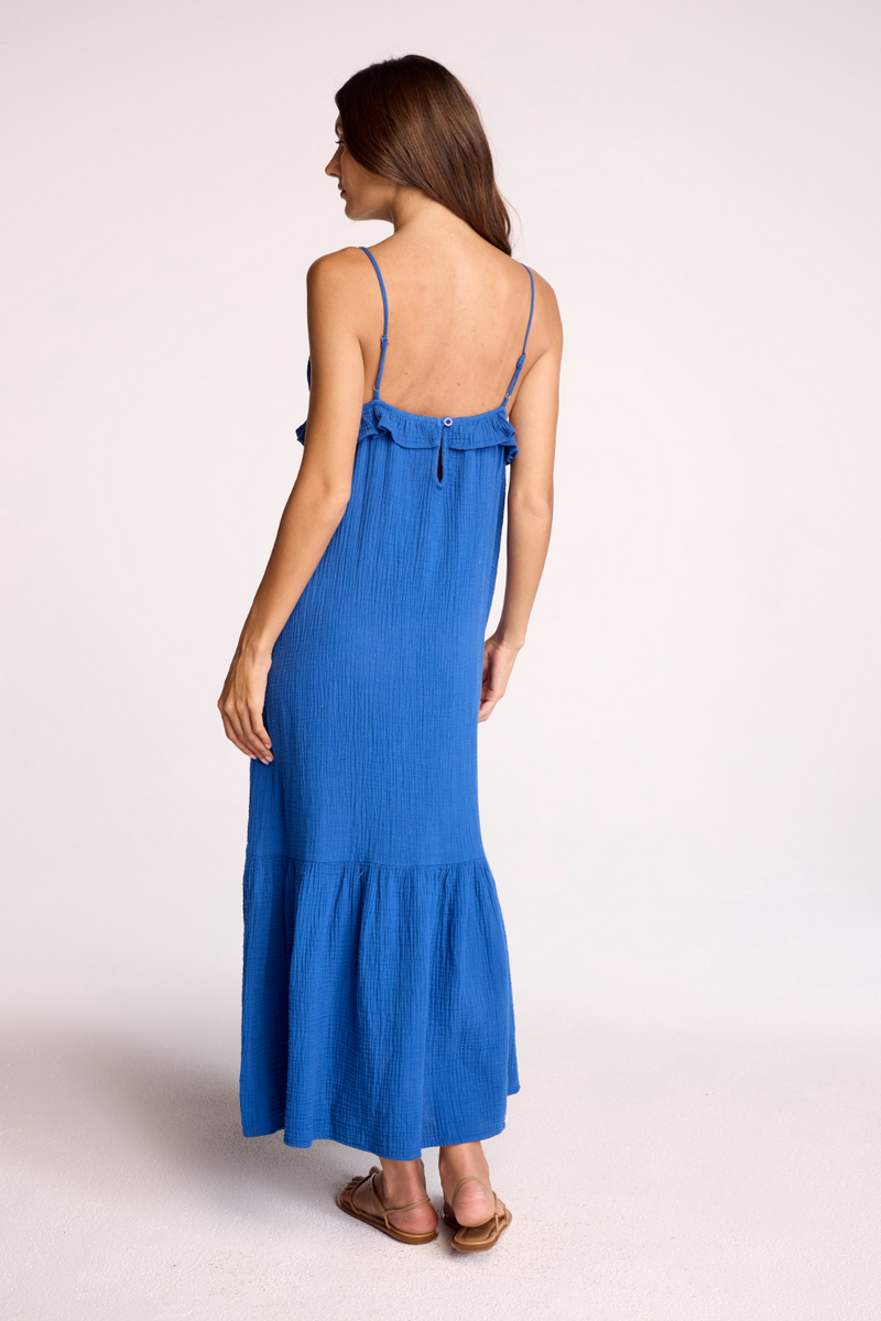 Dark Slate Blue Garnet Dress Maxi Dress