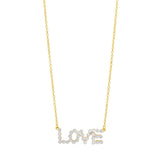 Antique White Sparkling Love Necklace Necklace