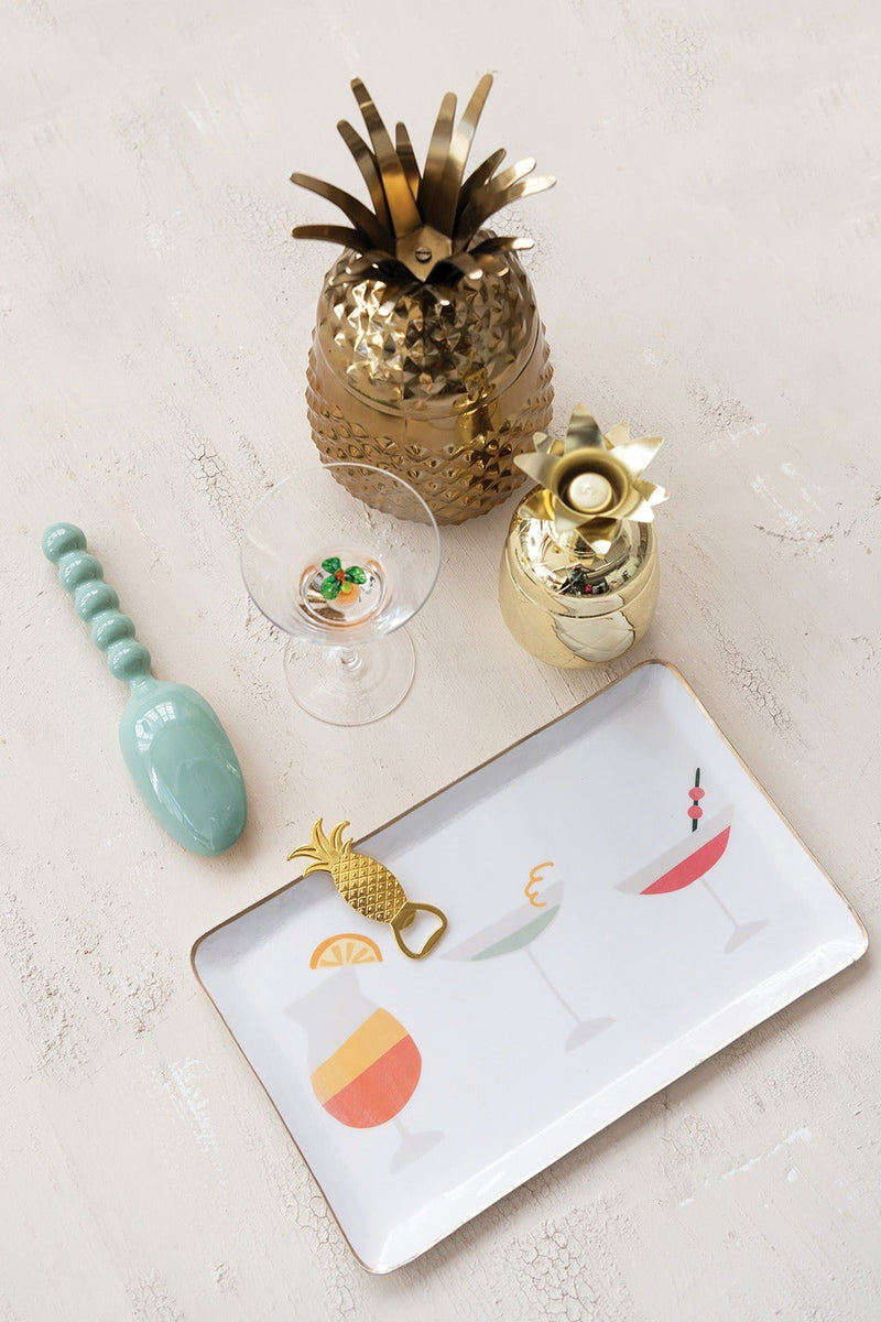 Light Gray Pineapple Cocktail Shaker Cocktail Shaker