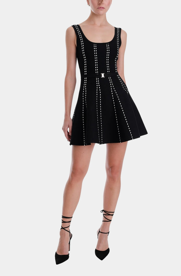 Beige Ivy Knit Mini Dress Mini Dress