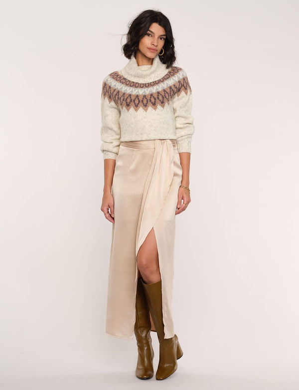 Light Gray Maeve Skirt Midi Skirt