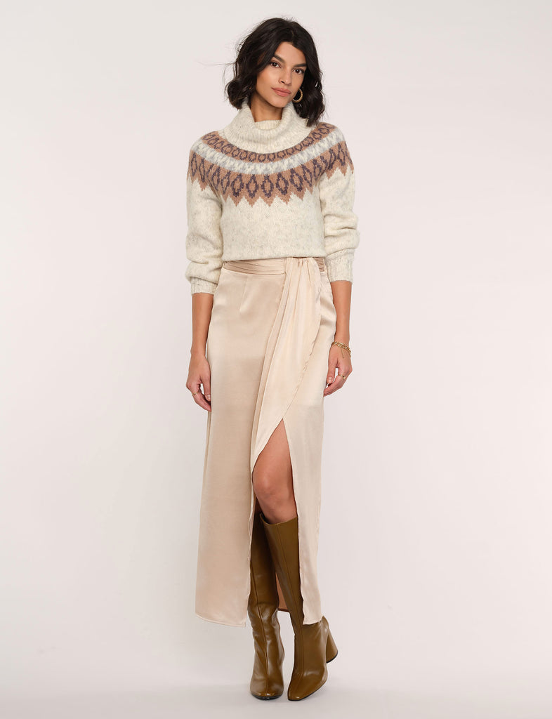 Light Gray Maeve Skirt Midi Skirt