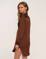 Saddle Brown Nomi Dress Mini Dress
