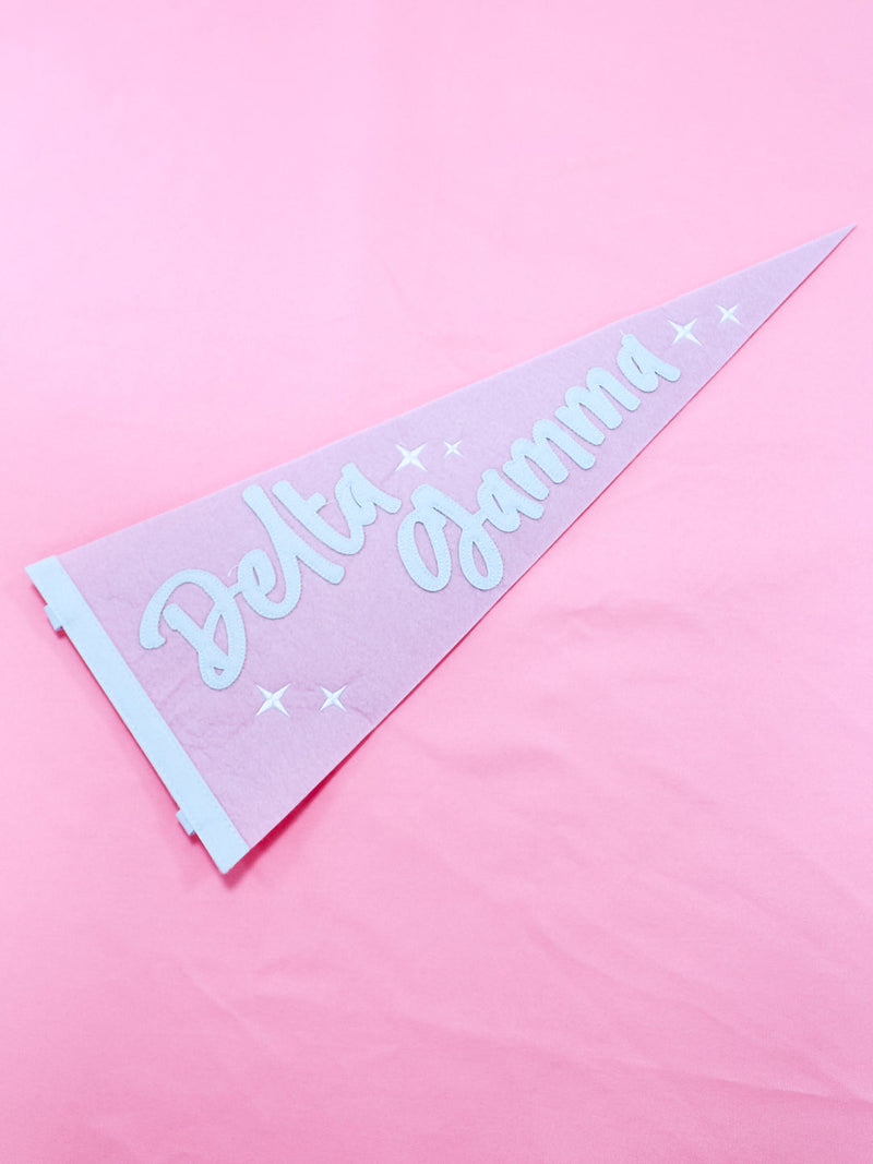Pink Sorority Stardust Pennant Flag sorority