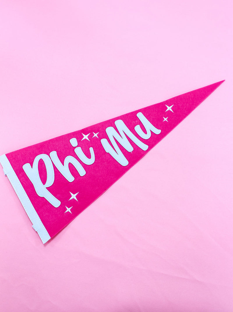Pink Sorority Stardust Pennant Flag sorority