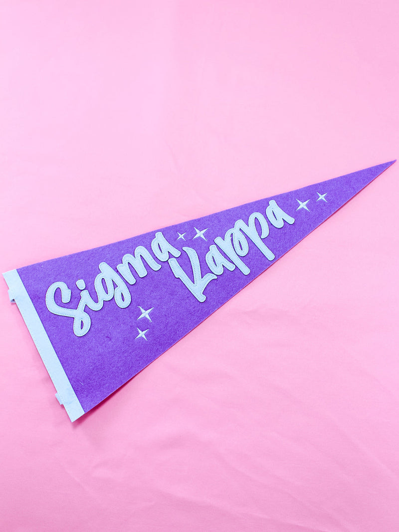 Pink Sorority Stardust Pennant Flag sorority