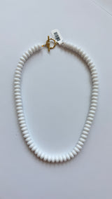 Gray Lilly Gemstone 8mm Beaded Necklace Necklace