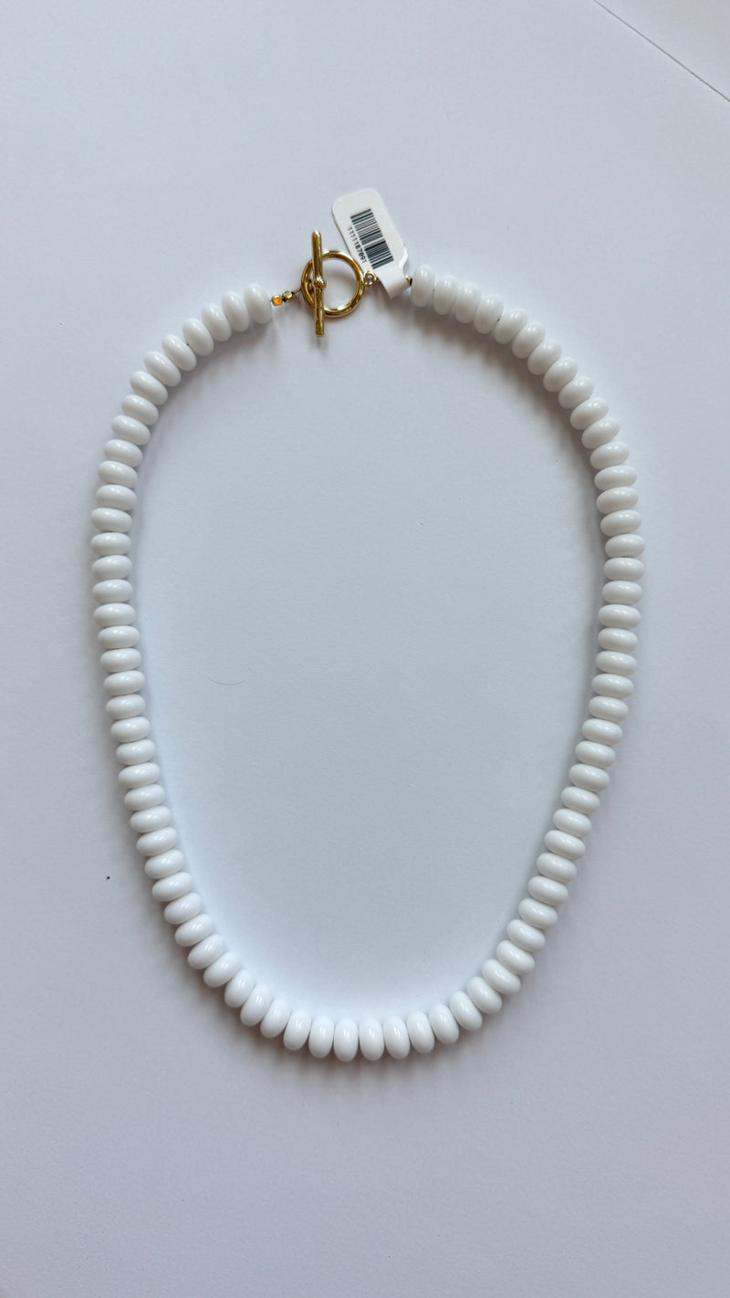 Gray Lilly Gemstone 8mm Beaded Necklace Necklace