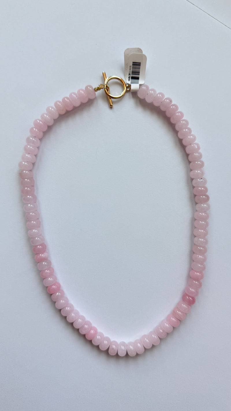 Gray Lilly Gemstone 8mm Beaded Necklace Necklace