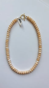 Gray Lilly Gemstone 8mm Beaded Necklace Necklace