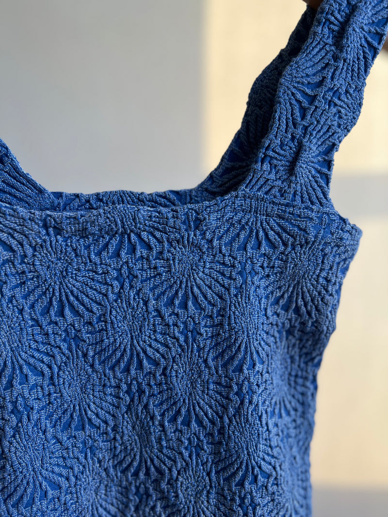 Gray Bessie Jacquard Square Tank Tank