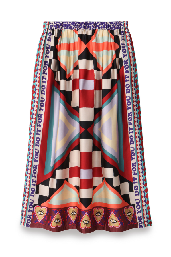 Dim Gray Joy Printed Midi Skirt | Nomadic Midi Skirt