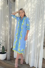 Gray Rhea Midi in Lily Of The Valley Midi Dress