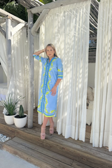 Gray Rhea Midi in Lily Of The Valley Midi Dress