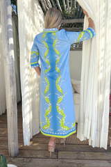Antique White Rhea Midi in Lily Of The Valley Midi Dress