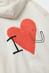 Light Gray I Heart You Hoodie Hoodie