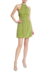 Tan Karmen | Pleated Mini Dress Mini Dress