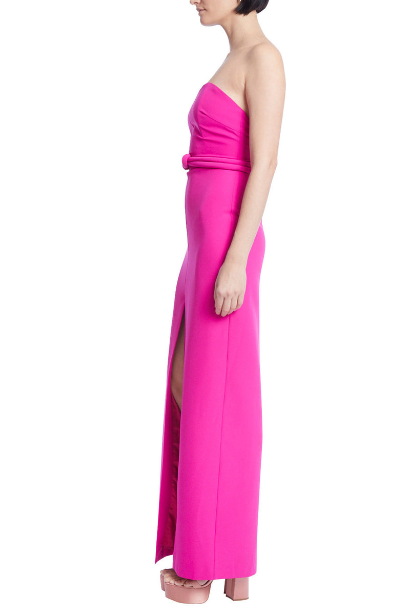 Hot Pink Lexi | Column Crepe Dress Formal Dress