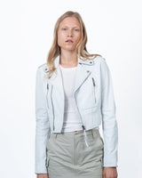 Lavender Erin Burnished Leather Jacket Jacket