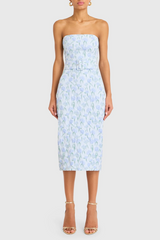 Lavender Fae Midi Dress in Flores Brocade Midi Dress