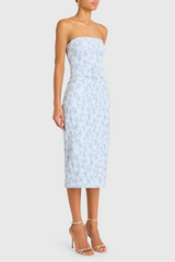 Lavender Fae Midi Dress in Flores Brocade Midi Dress
