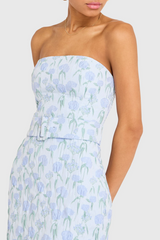 Lavender Fae Midi Dress in Flores Brocade Midi Dress