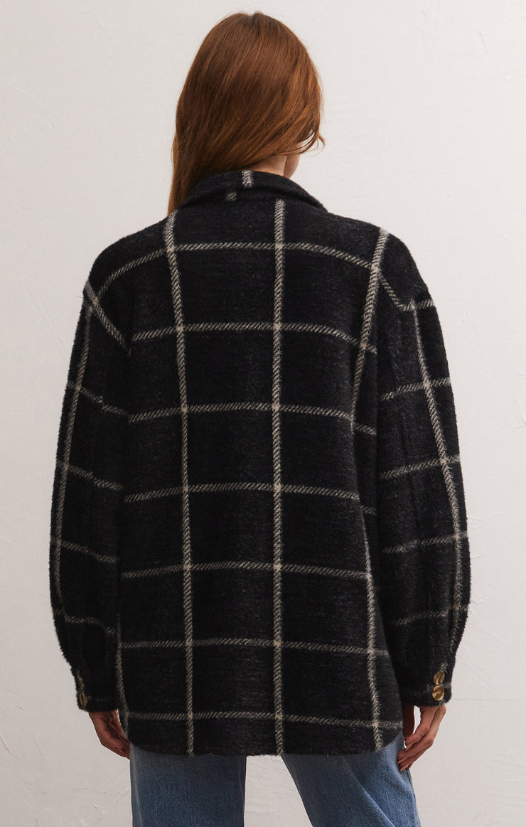 Black Plaid Tucker Jacket Jacket