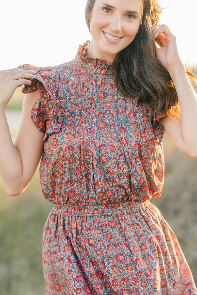 Rosy Brown Jasmine Blouse Top
