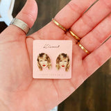 Dark Salmon Kismet Stud Earrings Earring
