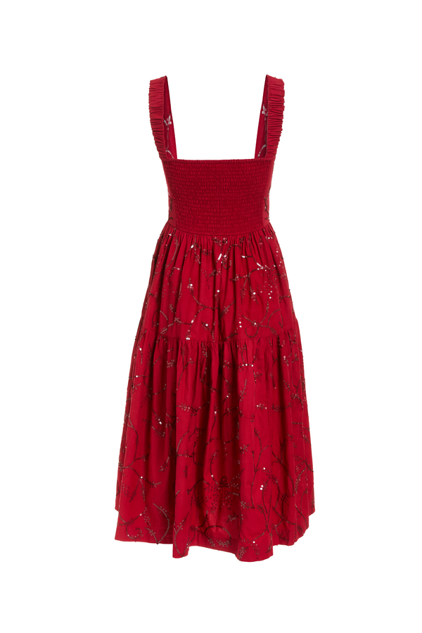 Dark Red Annabelle Dress Midi Dress