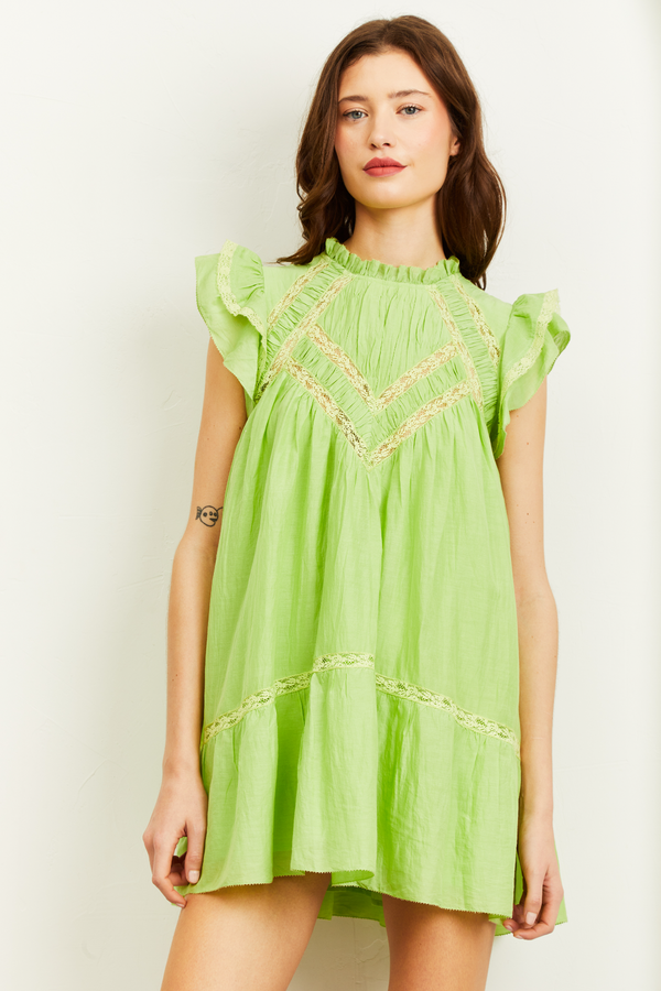 Antique White Brighton Dress Mini Dress