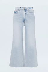 Light Gray Lana Crop Cuff High Rise Ultra Wide Leg | Sun Kissed Vintage Jeans