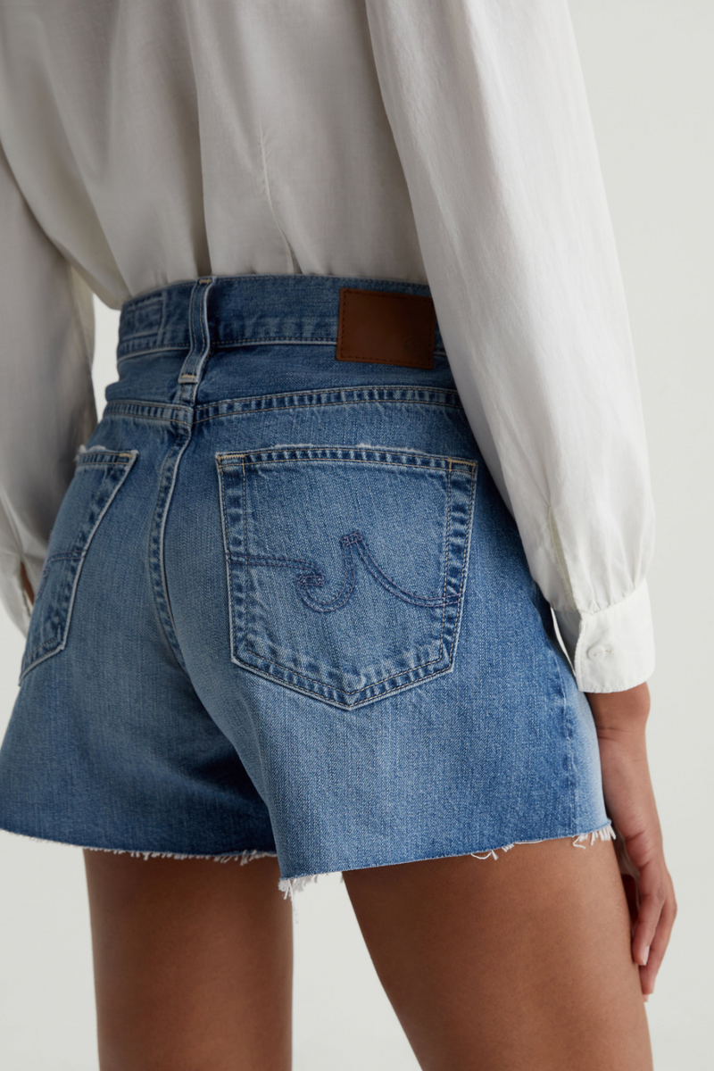 Dark Slate Gray Halle Short High-Rise Relaxed Short | Gemini Denim Shorts