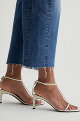 Dark Slate Gray Hattie Crop High Rise Barrel | Gemini Jeans