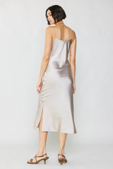 Light Gray Dancing In The Moonlight Midi Dress Midi Dress