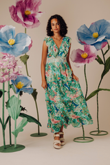 Azalea Dress in Symphonic Ikat Bermuda