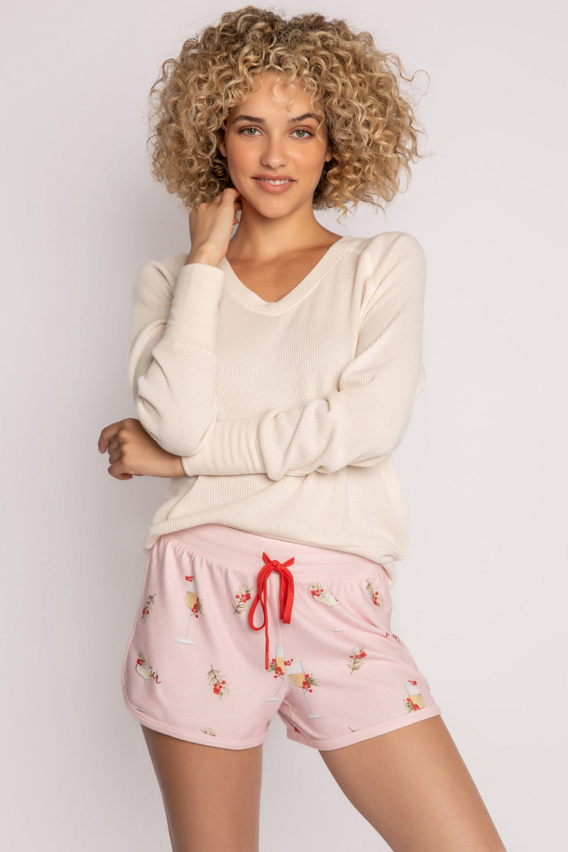 Light Gray Cabin PJ Short Pajamas