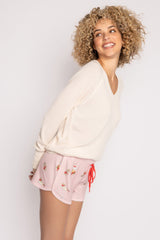 Antique White Cabin PJ Short Pajamas