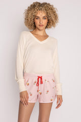 Light Gray Cabin PJ Short Pajamas