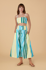 Tan Lulu Top in Sorrento Stripe Top