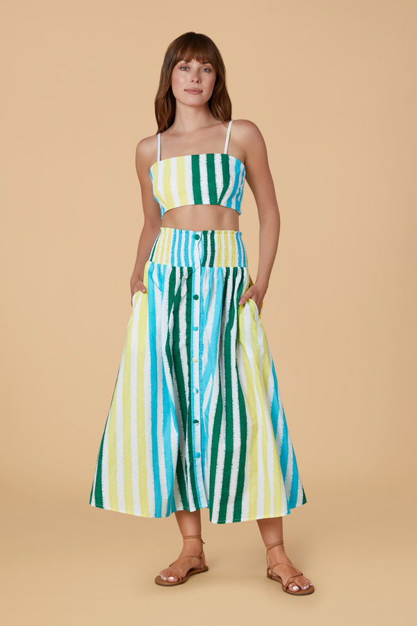 Georgia Skirt in Sorrento Stripe