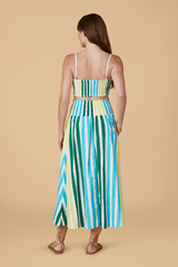 Tan Lulu Top in Sorrento Stripe Top