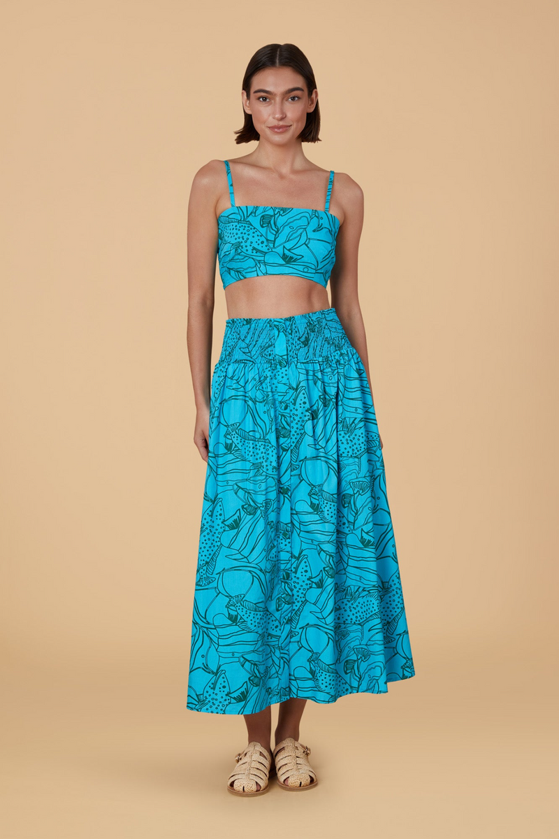 Lulu Top in Reef Reverse
