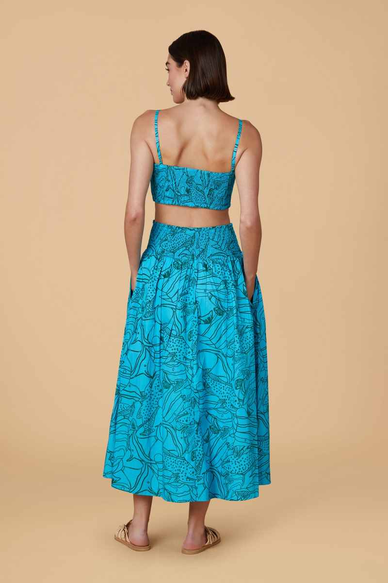 Lulu Top in Reef Reverse