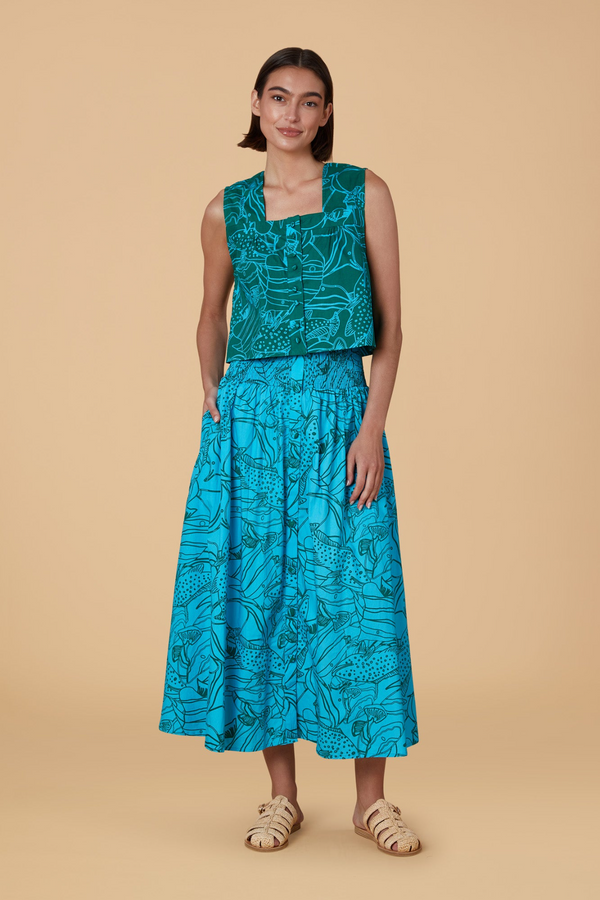 Georgia Skirt in Reef Reverse