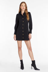 Dark Slate Gray Heddy Long Sleeve Dress Mini Dress