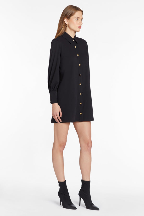 White Smoke Heddy Long Sleeve Dress Mini Dress