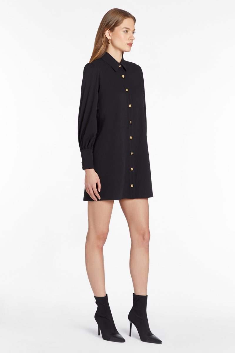 White Smoke Heddy Long Sleeve Dress Mini Dress